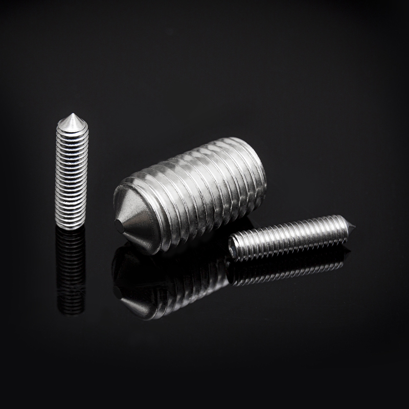 Sekrup Set Soket Segi Enam Baja Tahan Karat DIN914 Dengan Titik Kerucut