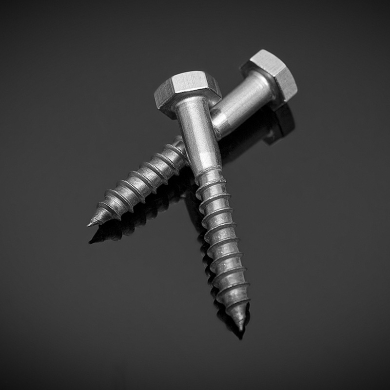 Sekrup Kayu Kepala Segi Enam Stainless Steel DIN571 Sekrup Kayu Kepala Segi Enam Stainless Steel DIN571