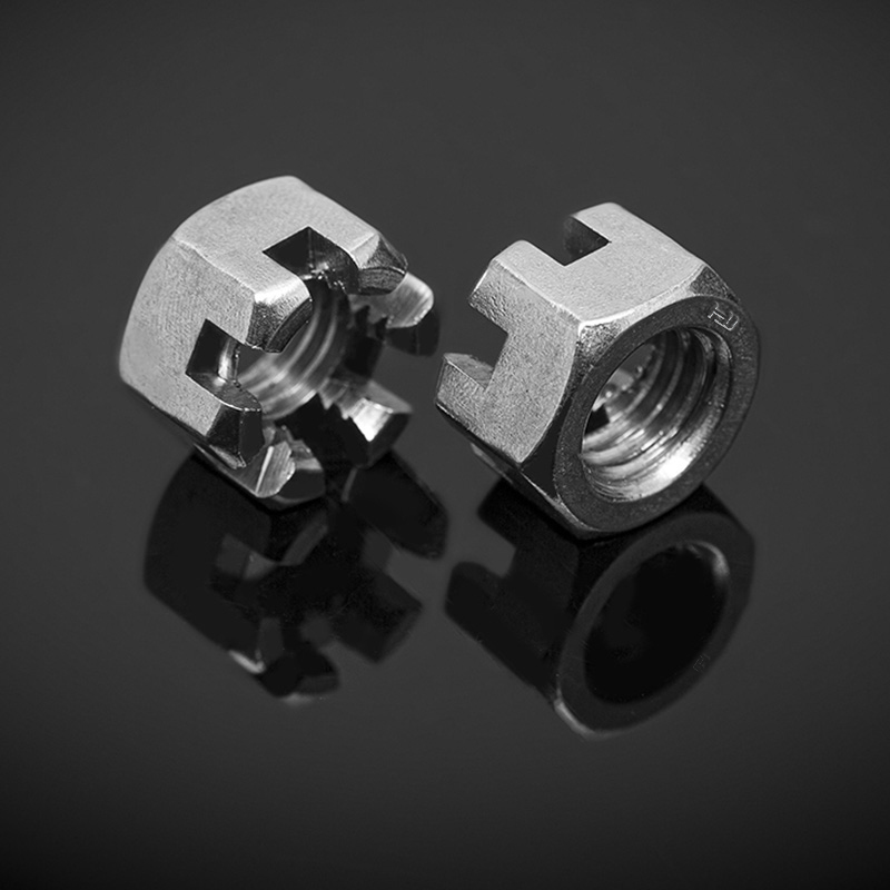 DIN 439 Mur tipis segi enam baja tahan karat dengan talang